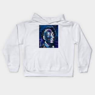 Denis Diderot Dark Night Portrait | Denis Diderot Artwork 5 Kids Hoodie